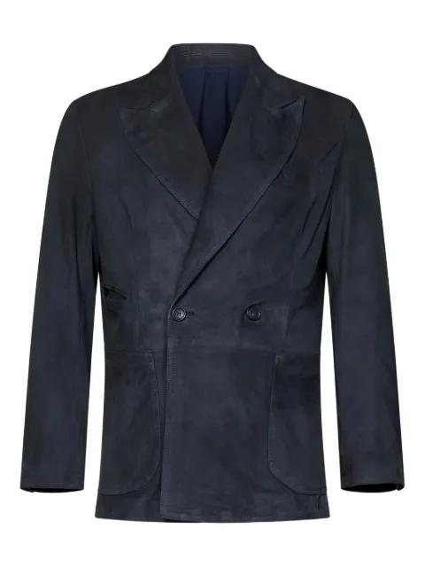 double-breasted peak-lapel blazer by FRANZESE COLLECTION