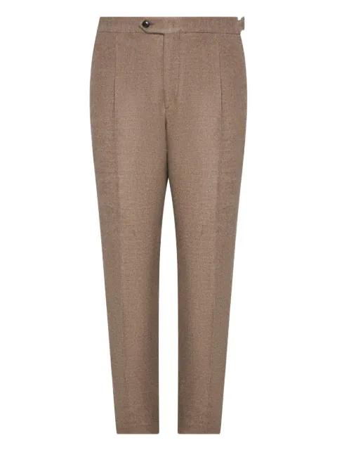 double-waistband dart trousers by FRANZESE COLLECTION