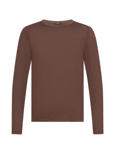 long-sleeves crew-neck T-shirt by FRANZESE COLLECTION