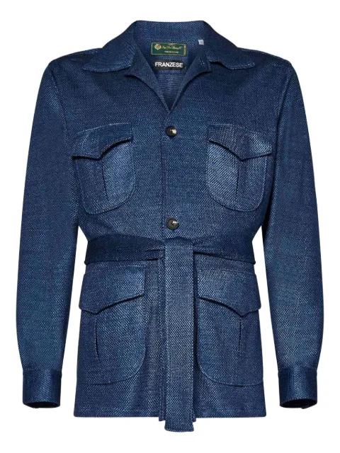 notched-lapel four-pocket jacket by FRANZESE COLLECTION