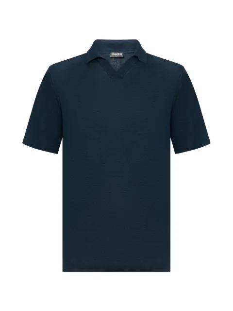 ribbed V-neck T-shirt by FRANZESE COLLECTION