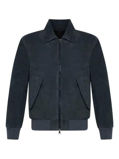 suede zip jacket by FRANZESE COLLECTION
