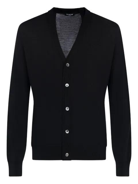 v-neck ribbed cardigan by FRANZESE COLLECTION