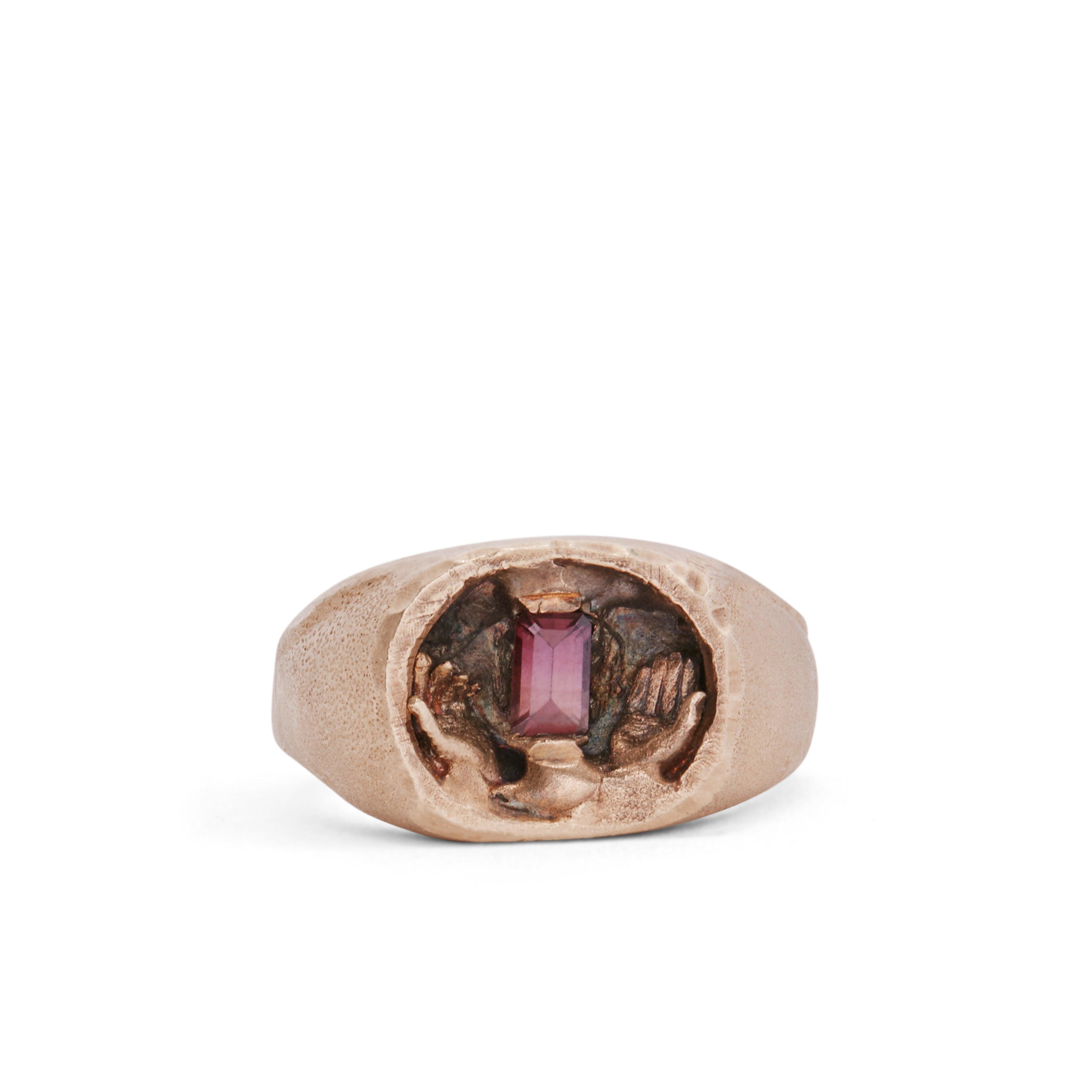 Fraser Hamilton - Amaranth Signet Ring - (Yellow Gold) by FRASER HAMILTON