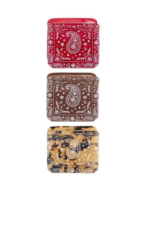 Frasier Sterling Bandana Claw Clip Set in Multi by FRASIER STERLING