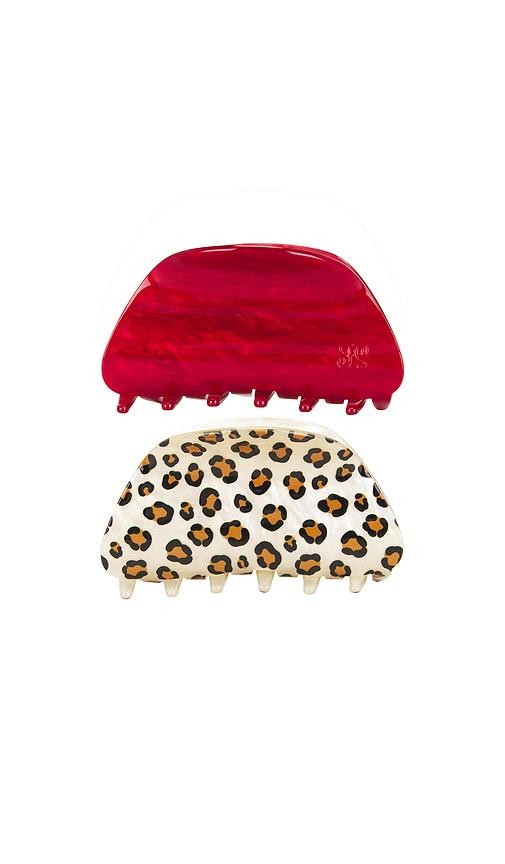 Frasier Sterling Cheetah Claw Clip Set in Multi by FRASIER STERLING