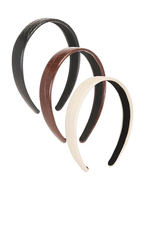 Frasier Sterling Croc Headband Set in Multi by FRASIER STERLING