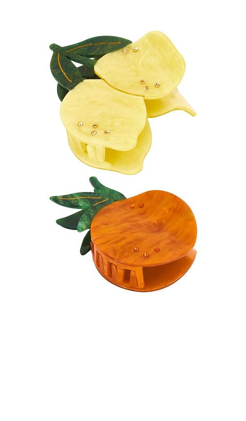 Frasier Sterling Lemon Clip Set in Yellow,Orange by FRASIER STERLING