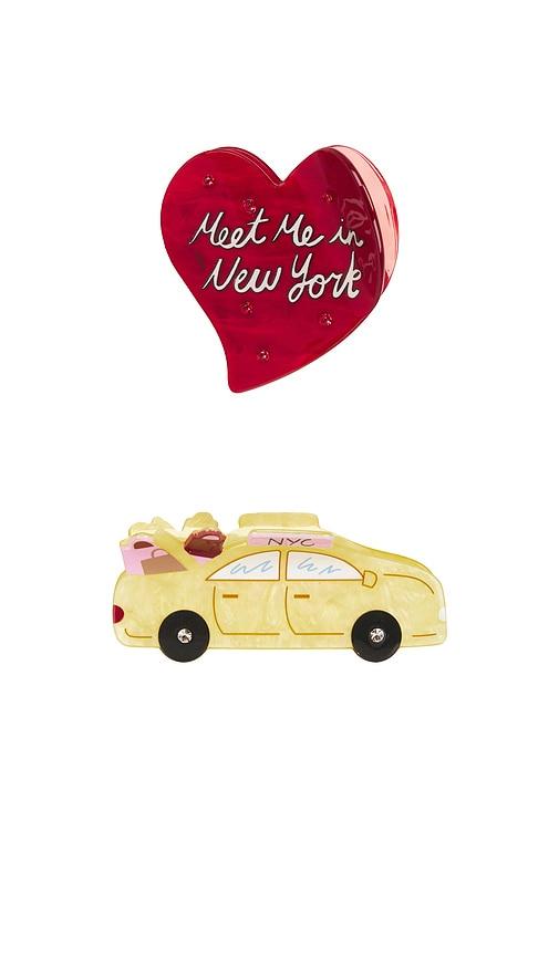 Frasier Sterling Meet Me in New York Claw Clip Set in Multi by FRASIER STERLING