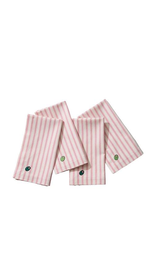 Frasier Sterling Olive You Dinner Napkin Set Of 4 in Pink by FRASIER STERLING