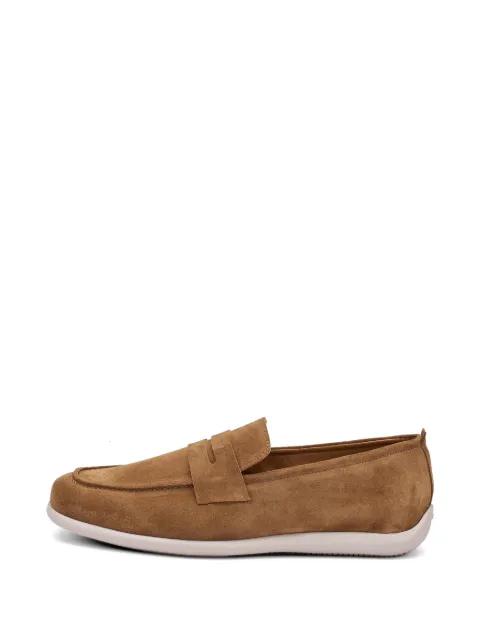 Urban Ease square-toe suede loafers by FRAU