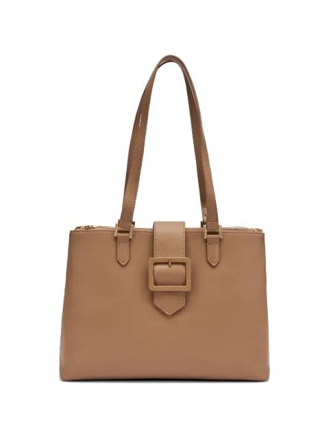 buckle-detail pebbled tote bag by FRAU