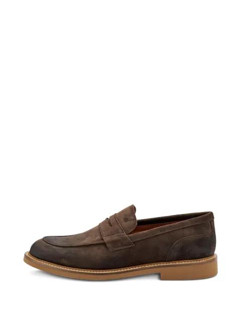distressed suede loafers by FRAU