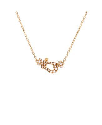 Small Force 10 Necklace 18K Gold with Pave Diamonds by  FRED PARIS