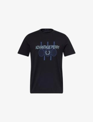 Advantage Perry Logo-Print Cotton T-shirt by FRED PERRY