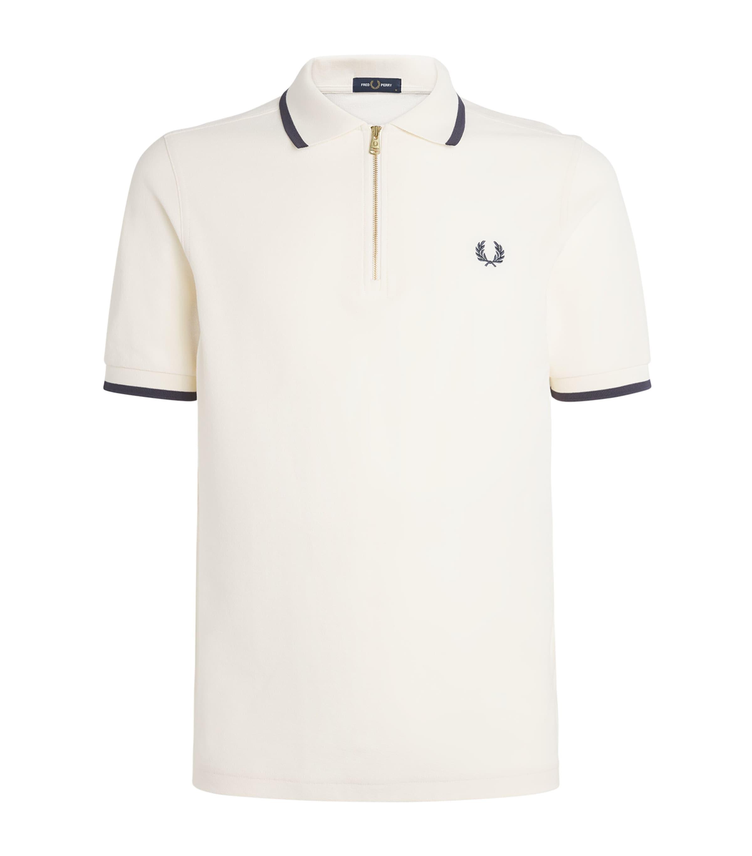 Fred Perry Cotton Crepe Piqué Polo Shirt by FRED PERRY