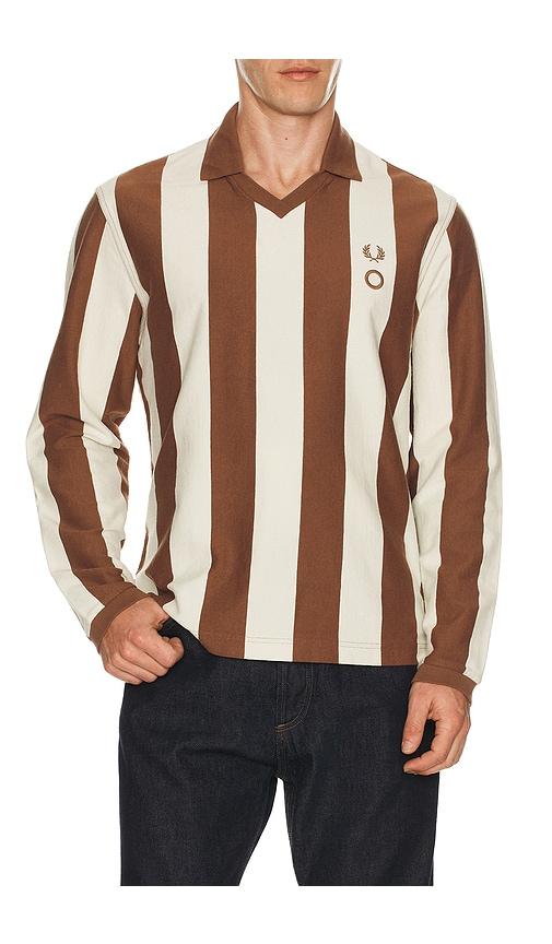 Fred Perry x Craig Green Heavy Weight Long Sleeve Polo Shirt in Brown by FRED PERRY