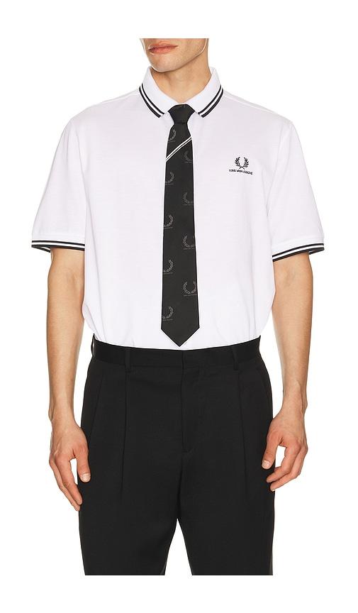 Fred Perry x Kris Van Assche Pique Shirt in White by FRED PERRY