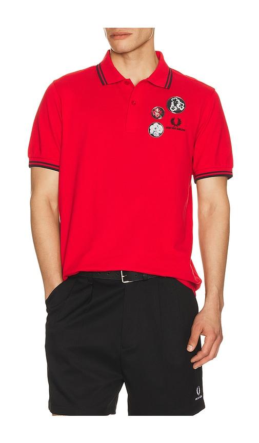 Fred Perry x Kris Van Assche Polo Shirt in Red by FRED PERRY