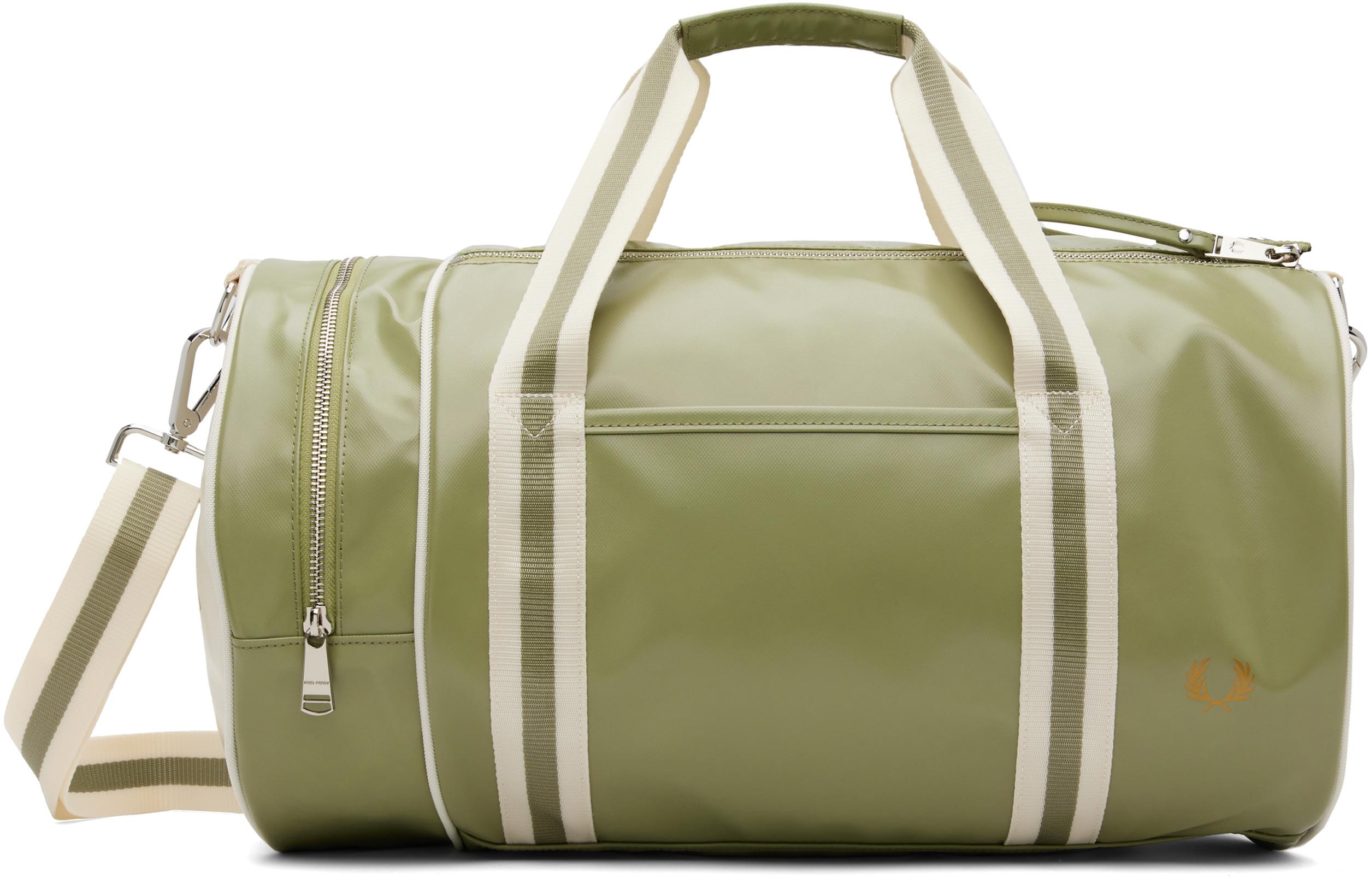 Green Classic Barrel Bag by FRED PERRY