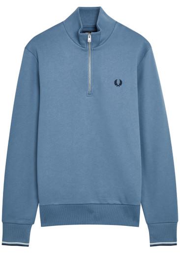 Half-zip cotton sweatshirt by FRED PERRY