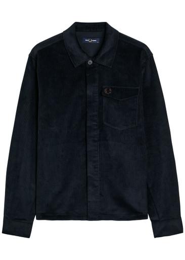 Logo-embroidered corduroy overshirt by FRED PERRY