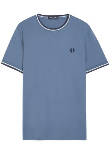 Logo-embroidered cotton T-shirt by FRED PERRY