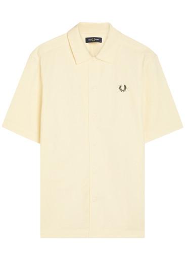 Logo-embroidered cotton shirt by FRED PERRY
