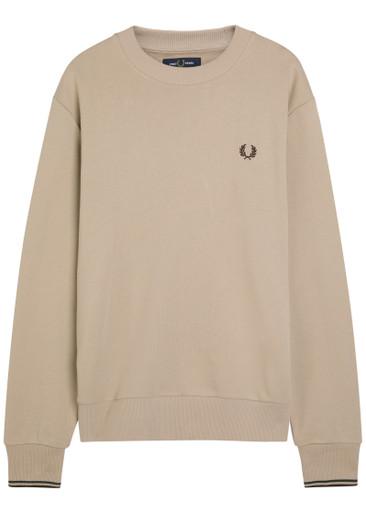 Logo-embroidered cotton sweatshirt by FRED PERRY