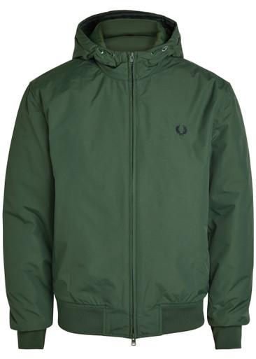 Logo-embroidered hoodied shell jacket by FRED PERRY