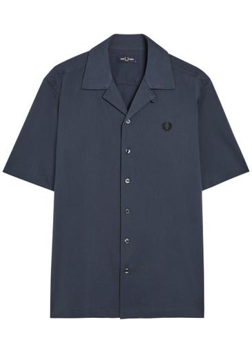 Logo-embroidered piqué cotton shirt by FRED PERRY
