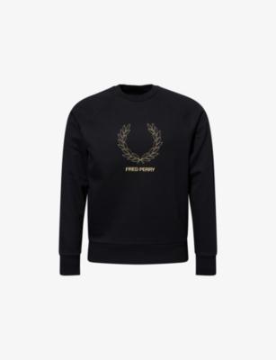 Outline Raglan-Sleeves Woven Sweatshirt by FRED PERRY