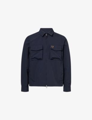 Patch-Pocket Ripstop Woven Overshirt by FRED PERRY