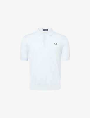 Short-Sleeve Knitted Cotton Polo Shirt by FRED PERRY