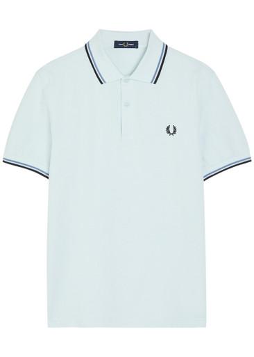 Twin Tipped logo piqué cotton polo shirt by FRED PERRY