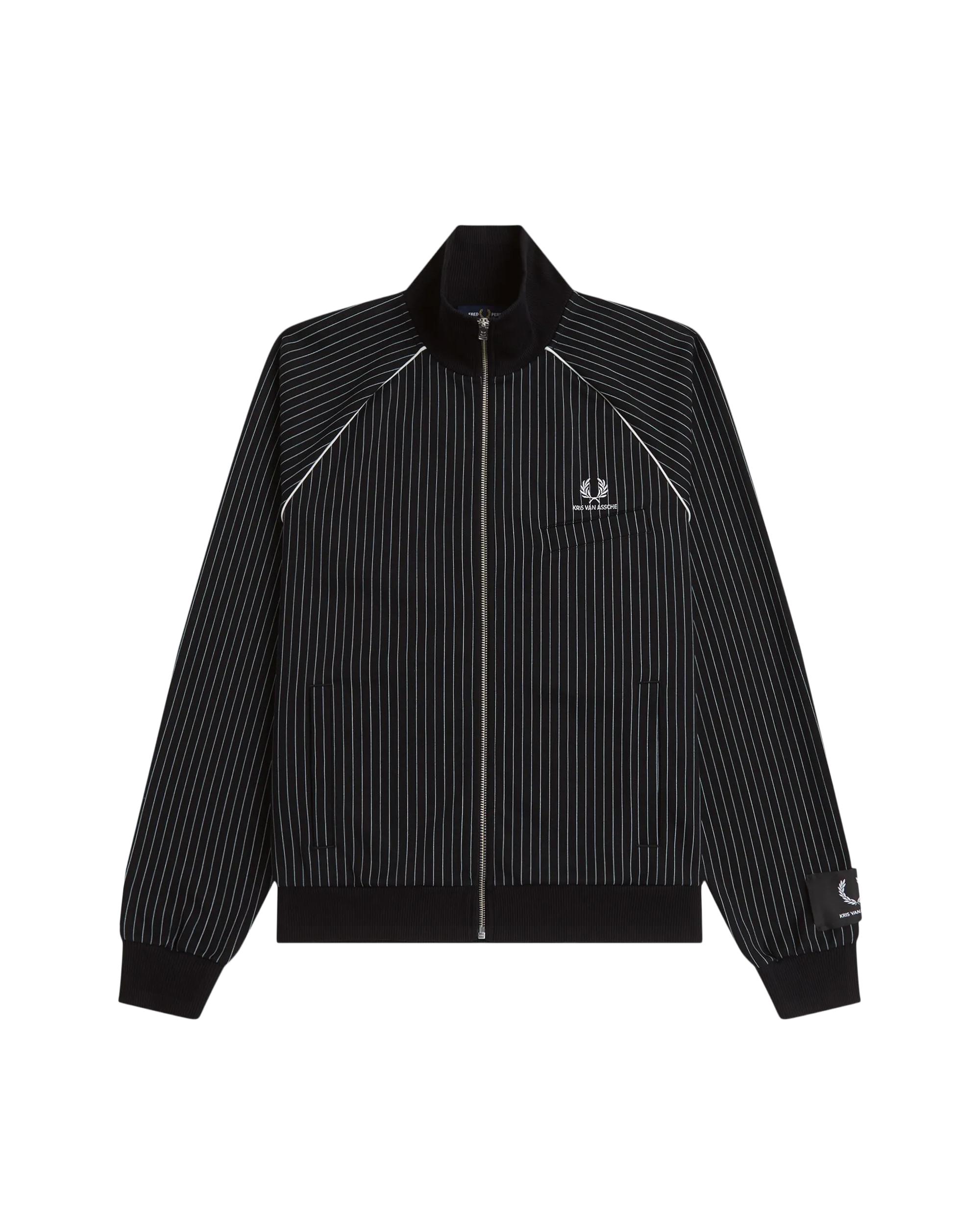 X Kris Van Asche pinstripe track jacket by FRED PERRY