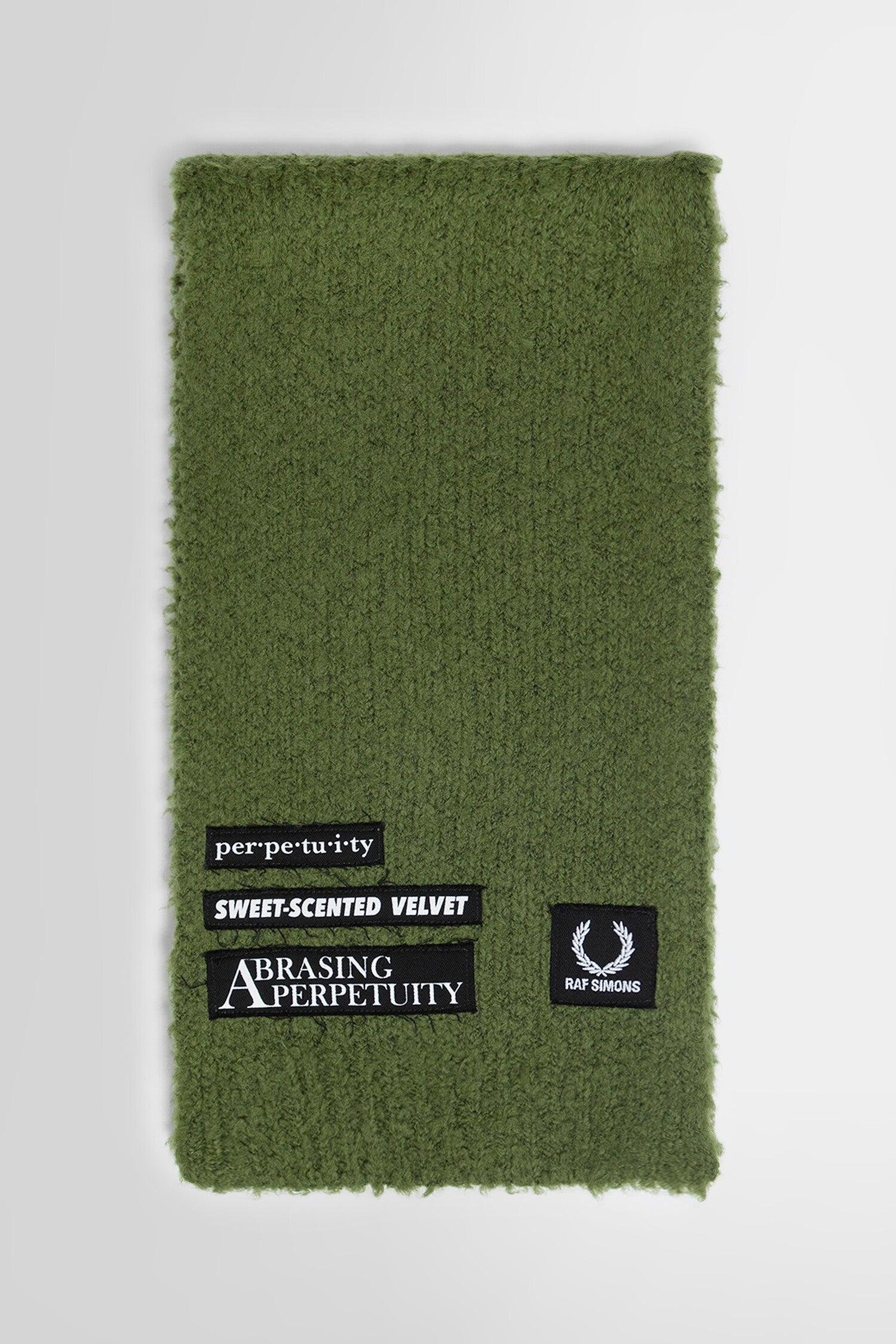 FRED PERRY X RAF SIMONS MAN GREEN SCARVES by FRED PERRY X RAF SIMONS