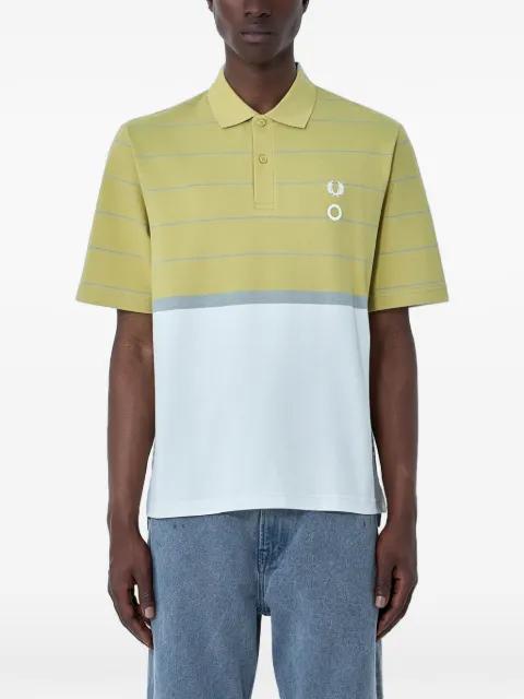 buttoned striped polo shirt by FRED PERRY