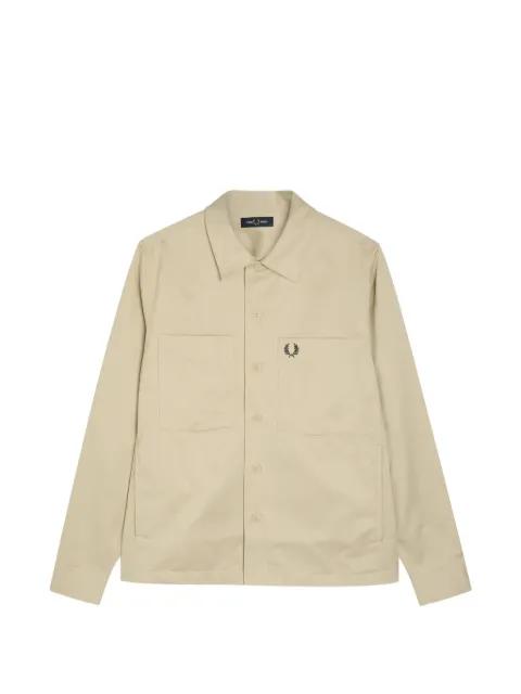 chest-pockets logo shirt jacket by FRED PERRY