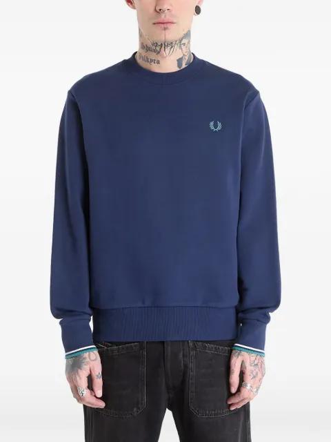 crew-neck logo-embroidered sweatshirt by FRED PERRY