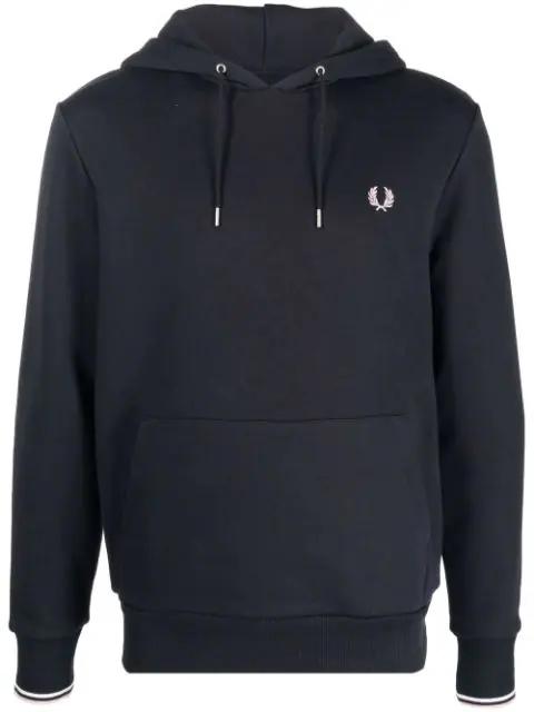 embroidered logo hoodie by FRED PERRY