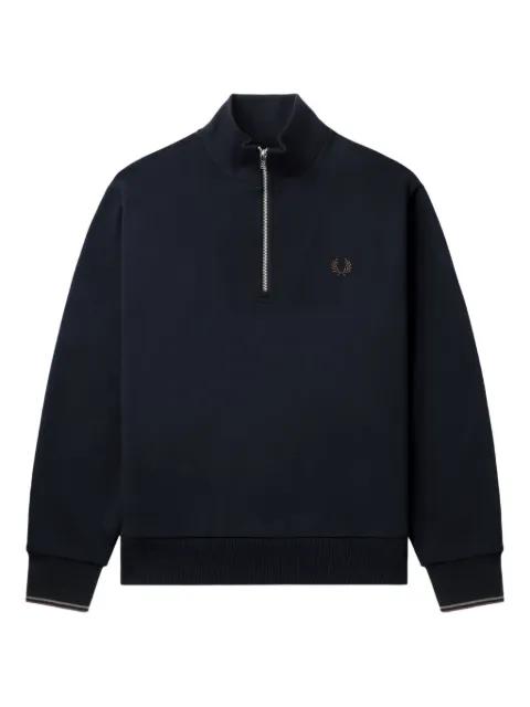 half-zip cotton sweatshirt by FRED PERRY