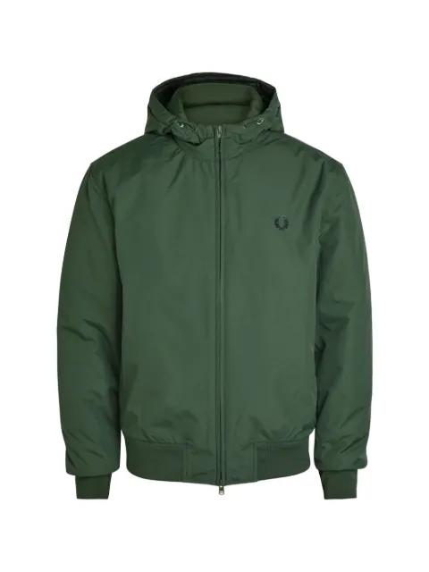 hoodied logo-embroidered jacket by FRED PERRY