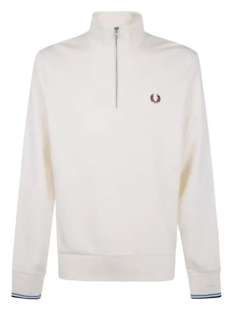 laurel-wreath half-zip sweatshirt by FRED PERRY