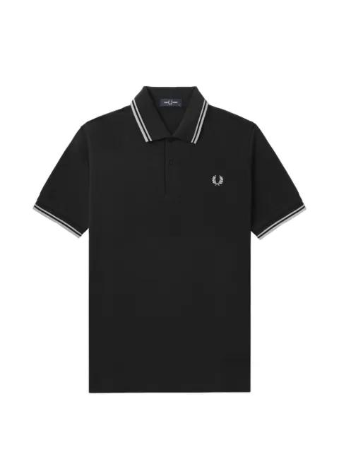 laurel-wreath striped polo shirt by FRED PERRY