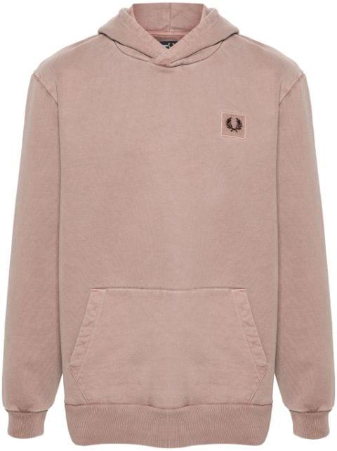 logo-appliqué hoodie by FRED PERRY