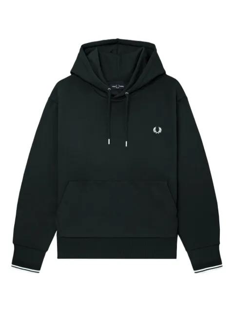 logo-detail cotton hoodie by FRED PERRY