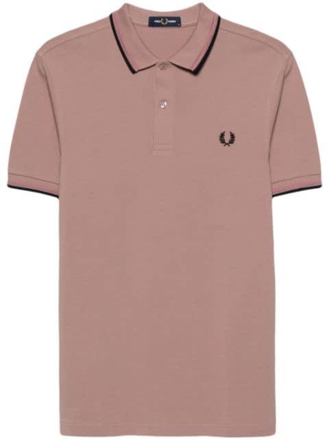 logo-embroidered cotton polo shirt by FRED PERRY