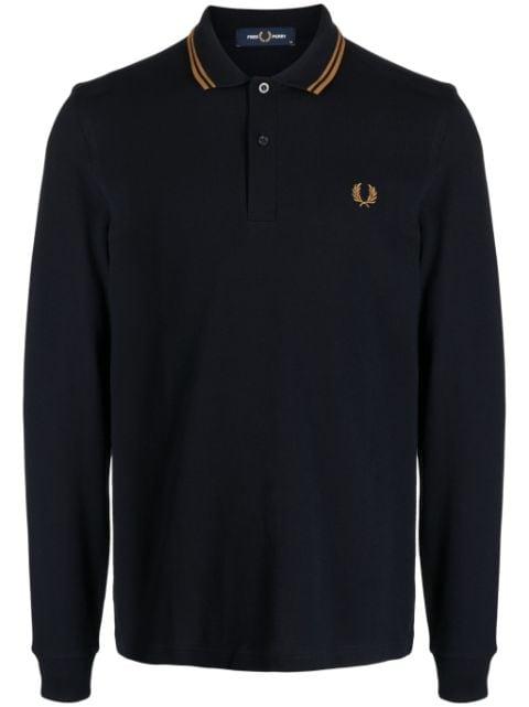 logo-embroidered cotton polo shirt by FRED PERRY