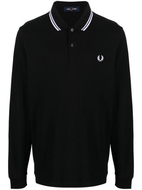 logo-embroidered cotton polo shirt by FRED PERRY